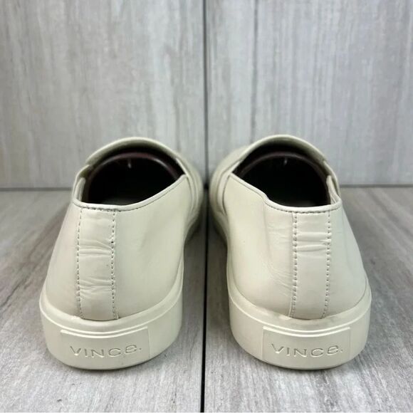 Vince Blair Cream Leather Slip On Sneaker Casual Shoe Women’s Size 5.5 EUR 35.5 - Picture 7 of 10